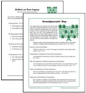 Holiday Reflections for Grandparent's Day