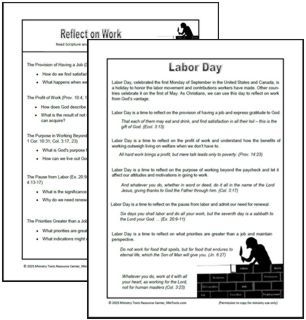 Labor Day Holiday Reflections