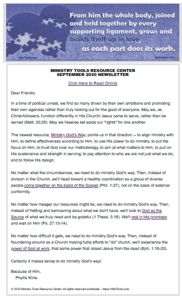 Ministry Newsletter