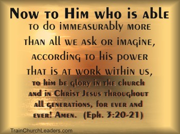 Faith in a Creative God Able to Do Immeasurably More