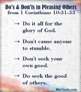 1 Corinthians 10:31-33 on Making Good Impressions for the Glory of God