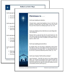 Holiday Reflections Resource Includes Christmas