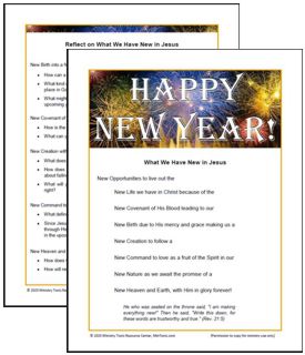 Holiday Reflections Resource Includes New Year's